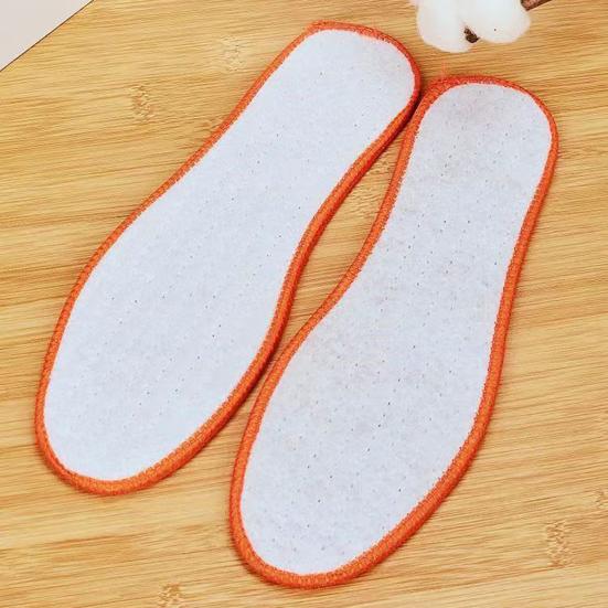 2 Pairs Winter Insoles Thick Fleece-Lined Warm Shoe Pads with Anti-Slip & Moisture-Wicking Comfortable Cushion for Boots Shoes