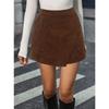 Fall Winter Women High Waist Corduroy Mini Skirt, Slim Fit A-line Pencil Bodycon Skirt