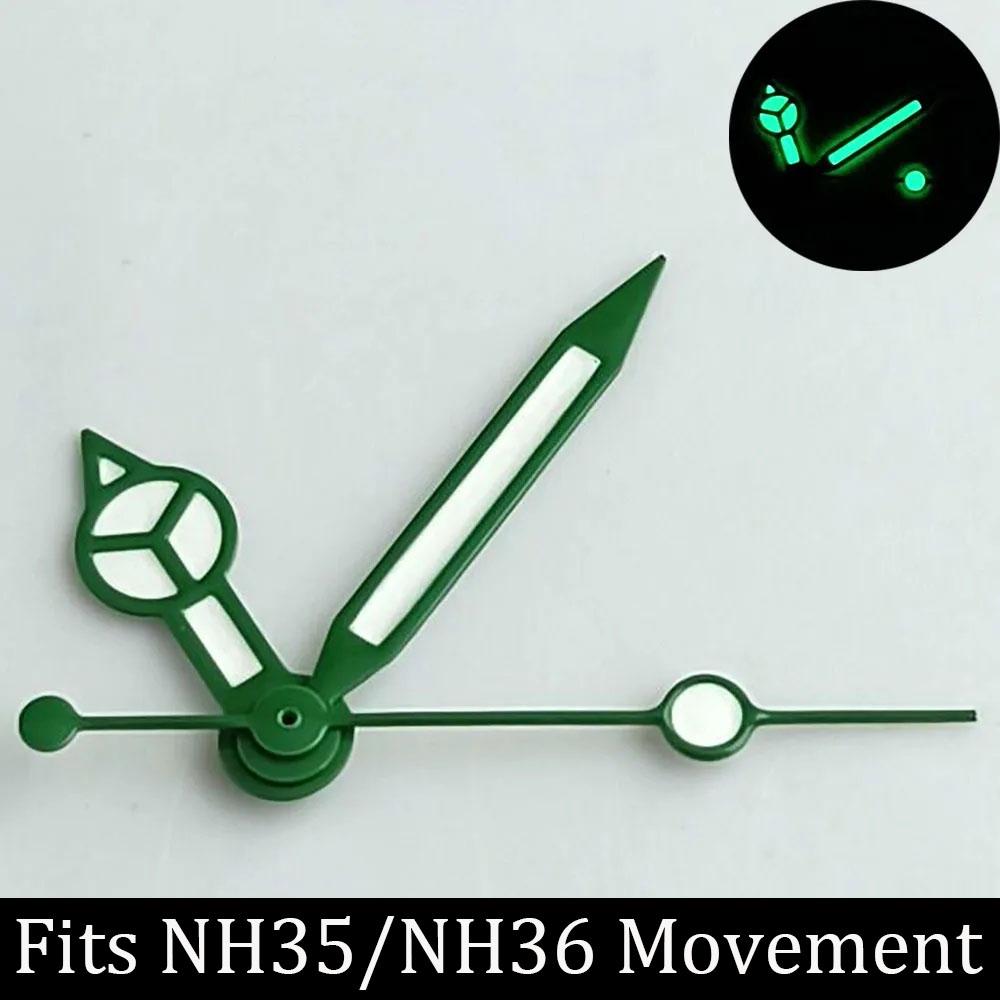 High quality watch hands blue-green/green luminous hands suitable for N H35 NH36/ETA 2836 2824/8205 8215 movements