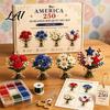 Craft Hobby for Adults America 250 Beaded Bouquet DIY Kit 4th of July Patriotic Flower 3D Kit Handmade Set 1776-2026 Independence Day Making