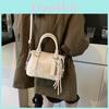 Letter Minimalist Womens Handbag Pu With Zipper Closure For Casual Outings