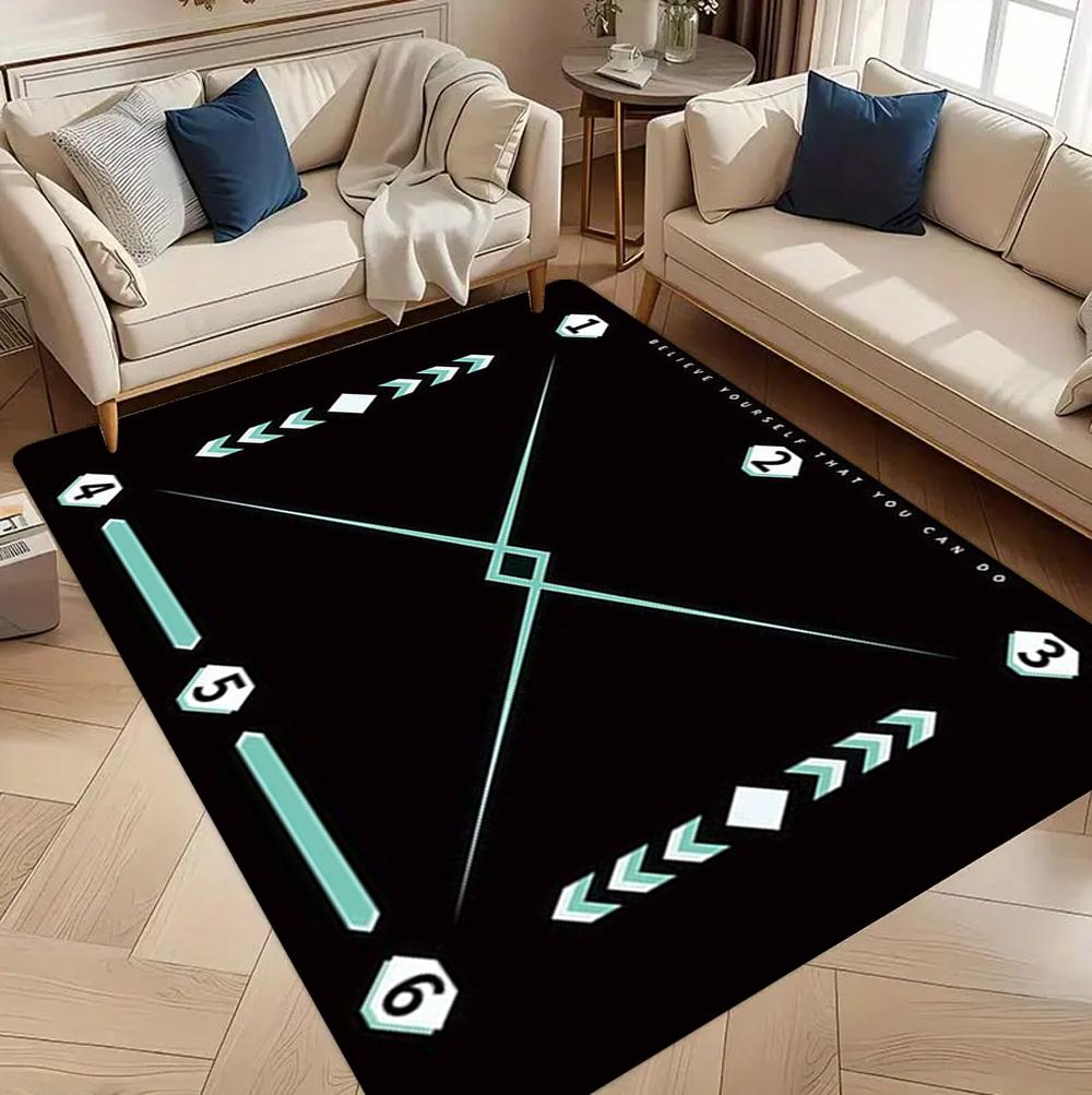 

Game Interactive Carpet Rug Home Decoration Board Play Floor Mat Living Room Kids Room Bedroom Green Blue Patterns 40x60cm