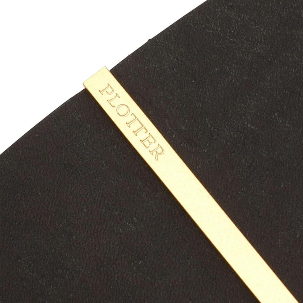 System Notebook Plotter Mini 5 Size Pueblo Ring Diameter 11mm Leather Binder 7 [Black]