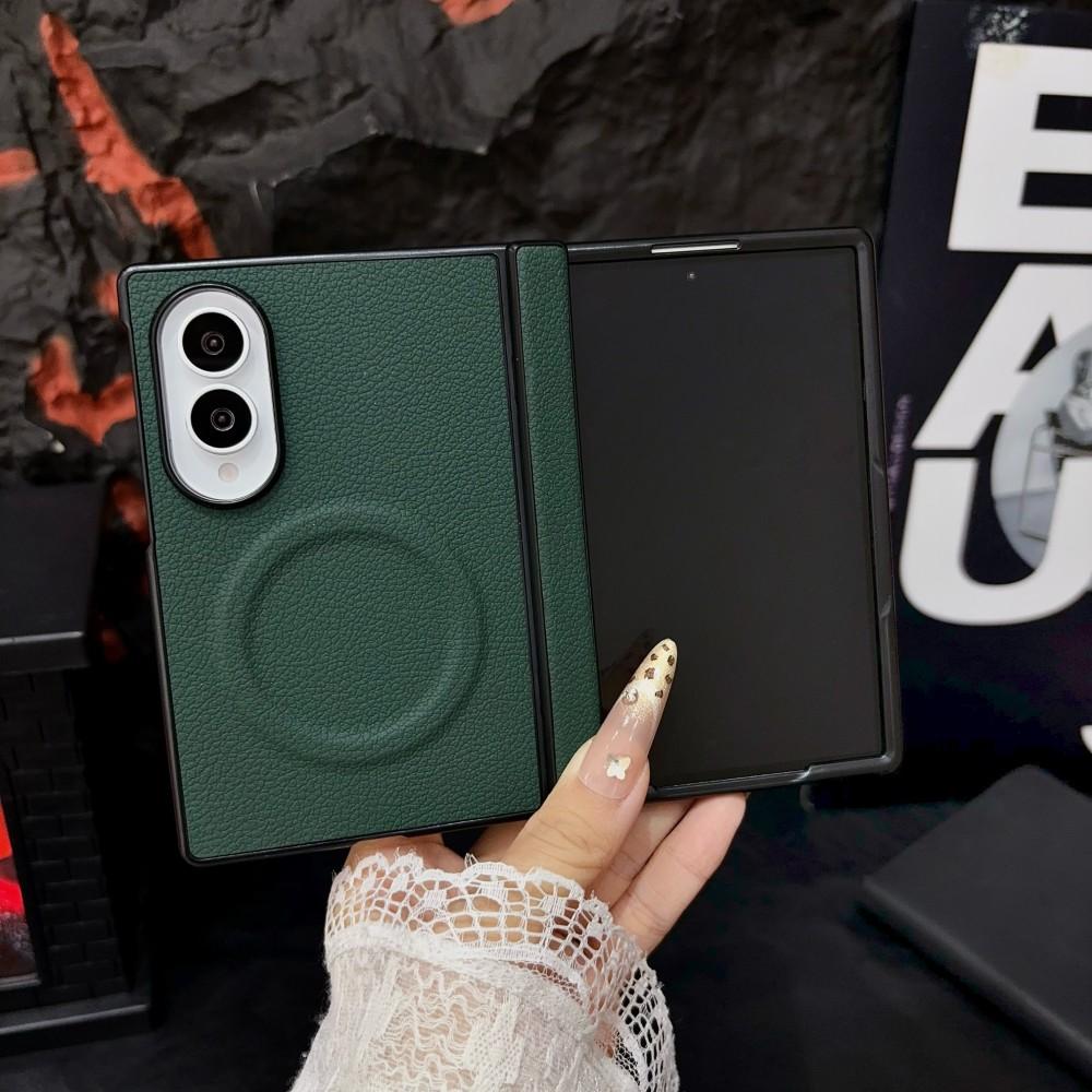 For Samsung Galaxy Z Fold 8 Case Luxury PU Magnetic Wireless Charging Protective Back Cover Case For Z Fold 8 Ultra Phone Shell