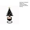 Metal Christmas Tree Candlestick Small Tree Shaped Candle Holder Holiday Tabletop Centerpiece for Home Shelf Fireplace Decor
