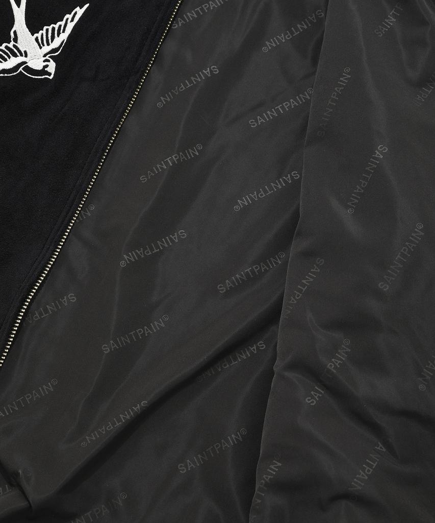 Saintpain Sp Velvet Swallow Souvenir Jacket - Black
