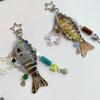 Bionic Design Artificial Fish Pendant Phone Lanyard Fish Bait Lanyard  Backpack
