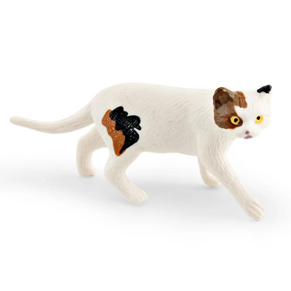 Solid Simulation Animal Model Lying Orange Cat Figurine Cute Desktop Decoration Mini Pet Cat Model Ornament
