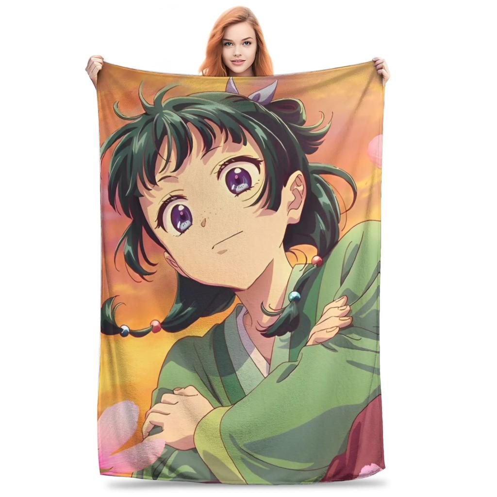 Maomao The Apothecary Diaries Fleece Throw Blanket Kusuriya no Hitorigoto Warm Bed Quilt for Bedroom