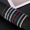 Unisex 2.5*5mm Colored Zircon Tennis Bracelet - European and American Trendy Fashion