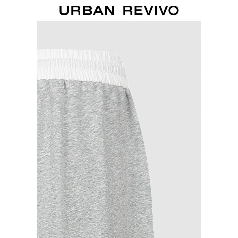 UR 2025 Autumn Women's Color-Block Drawstring Loose Wide-Leg Pants