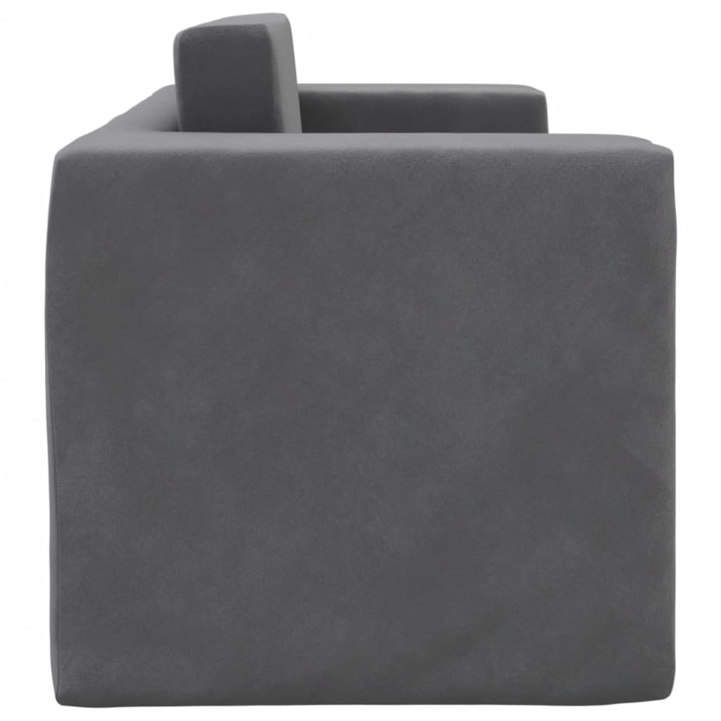 Children S Sofa Bed 2 Seater Anthracite Soft Plush