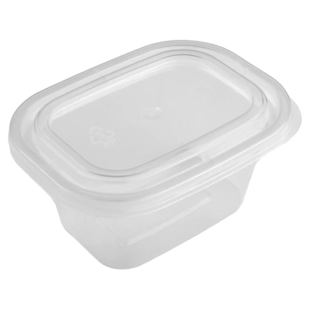 50PCS With Lids Kitchen Organizer Disposable Sauce Pot Food Small Sauce Container Boxes Plastic Clear Chutney Chili Sauce