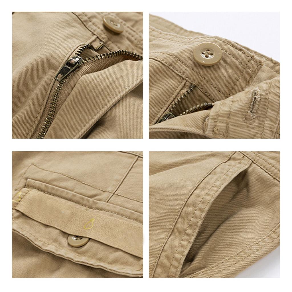 Herren Cargo Shorts Outdoor Casual Relaxed Fit Baumwolle Militärshorts mit mehreren Taschen