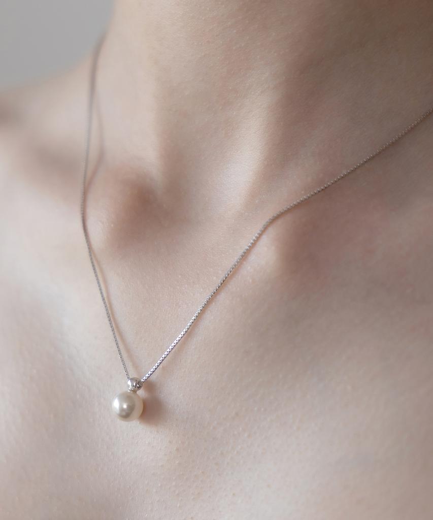 Tatiana (Silver 925) 8Mm Swarovski Pearl Necklace Nz2497