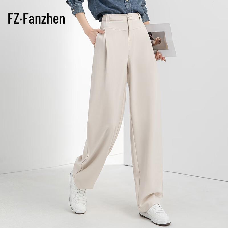 

Women s High-Waist Wide-Leg Drape Casual Trousers 31
