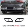 Bright Black ABS Car Rear Exhaust Pipe Muffler Tip Cover Trim for VW Golf 8 MK8 Accessories 2020 2021 2022 2023