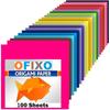 OFIXO 100pcs DIY Square Origami Paper Double Sides Solid Color Folding Paper Multicolor Kids Handmade Scrapbooking Craft