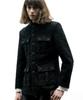 Untage Lame Boucle Tweed Field Jacket (Black)_Uto-Fb48