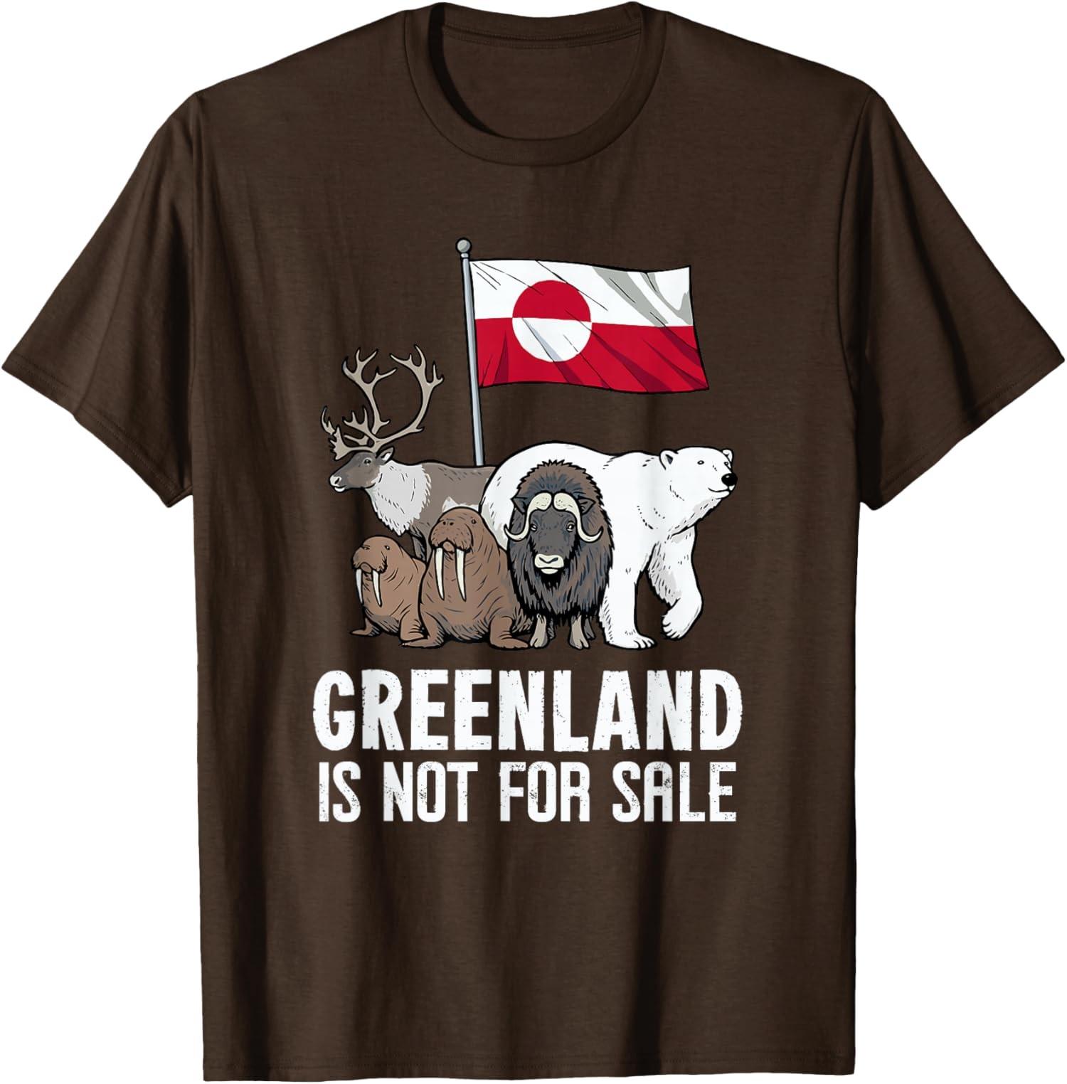 Greenland Not for Sale Greenland Flag Animals Unisex T-Shirt S разноцветный