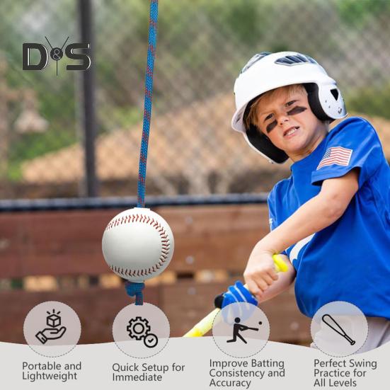 Baseball Batting Swing Trainer Enhance Hitting Skills with Baseball Hitting Rope And Toss Softball Swing Hitting Trainer Aid