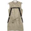HERMES [/Domestic Regular] Leather/Cotton Switch Sleeveless Top with Belt dress 36 beigeUsed