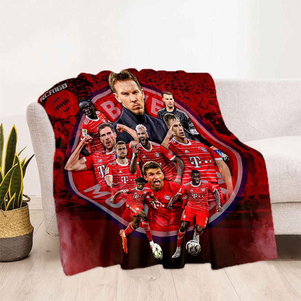 Bayern Munich Blanket Ultra-Soft Suitable for Office Seaside Chair for All Occasions Digital Print Ideal Gift for Friends Family Couples Picnic