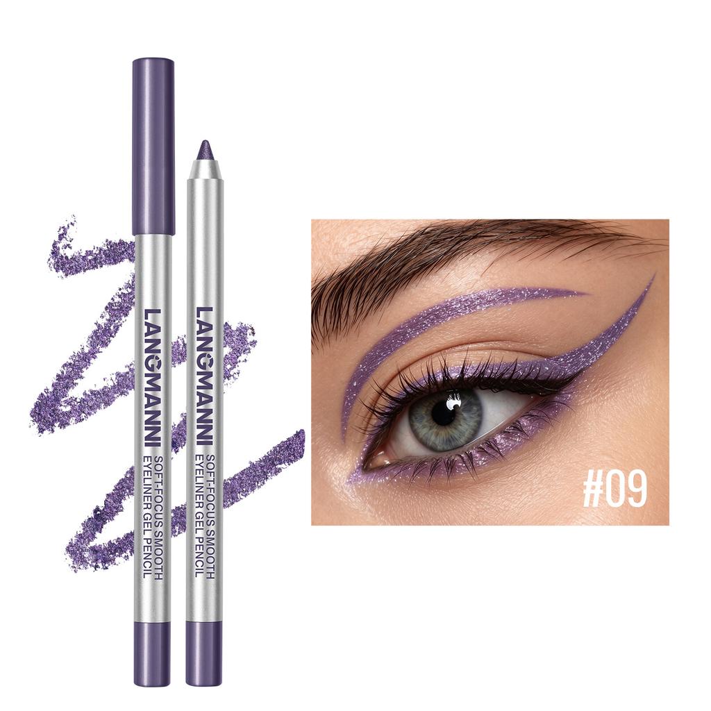 3Pcs Sharpenable Gel Eyeliner Pencil Smooth Matte Shimmer Smudgeproof Waterproof Eye Liner