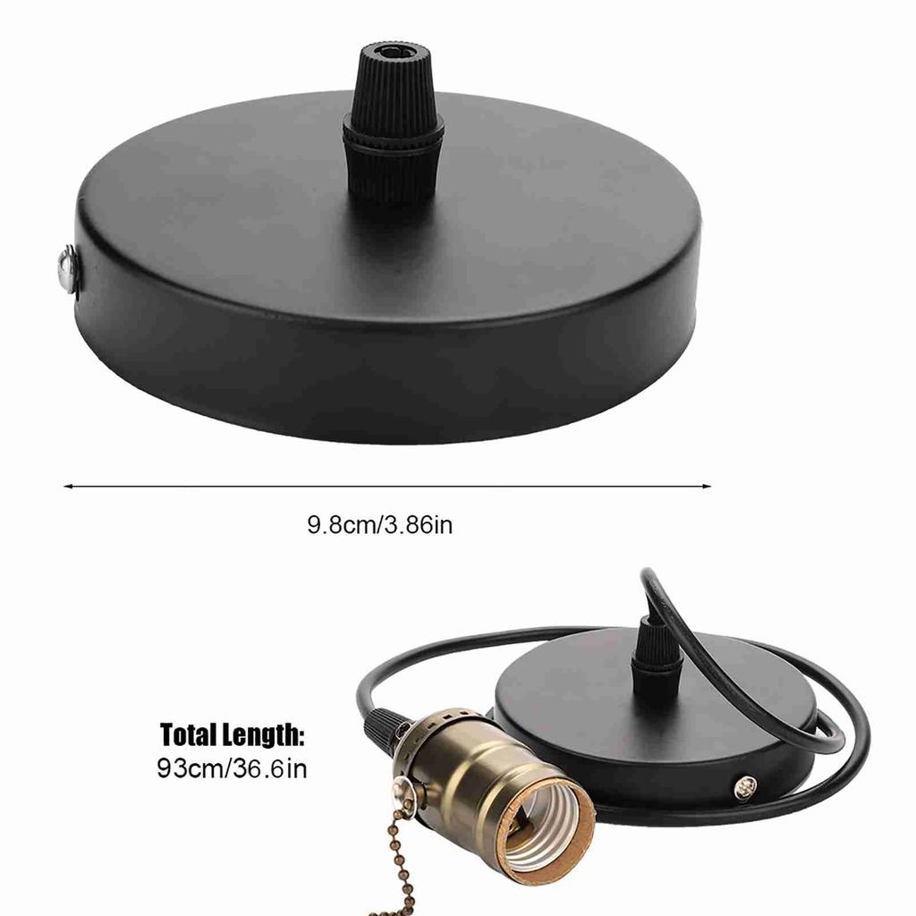 E26 Vintage Ceiling Light Holder Pendant Lamp Socket Pull Chain Lamp Base Ceiling Mounted Bulb Holder DIY Industrial Lighting