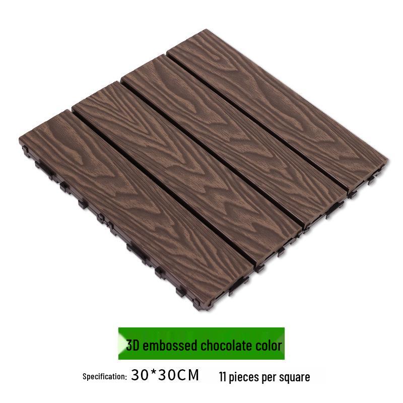Waterproof WPC Balcony & Garden Flooring - Easy Snap-On, Anti-Corrosion, Ideal for Outdoors & Indoors.