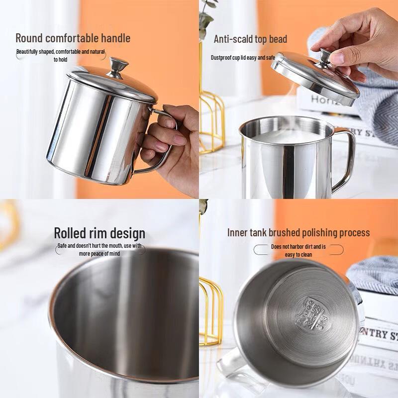 Huahao 304 Stainless Steel Anti-Drop Mug