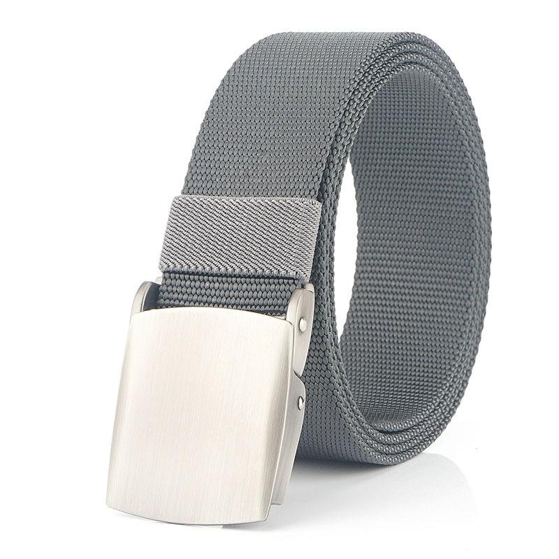 

Thickened Beaded Nylon Canvas Belt Sports Outdoor Automatic Buckle Young Students Casual Pants 120cm