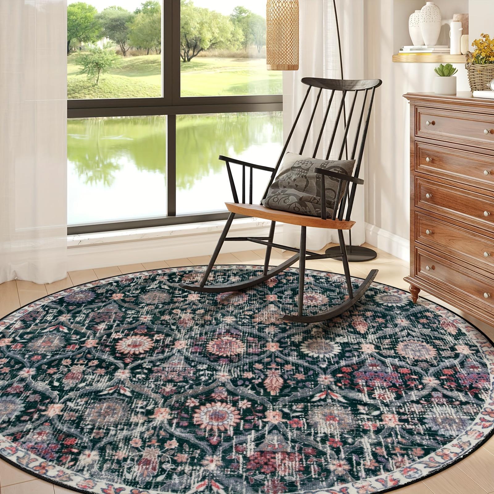 

Round Rug – Non-Slip Washable Soft Accent for Living Room & Bedroom Diameter 60cm