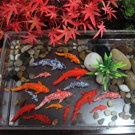 Fake Fish Resin Goldfish Figurine Artificial Floating Lucky Fish Statue for Aquarium