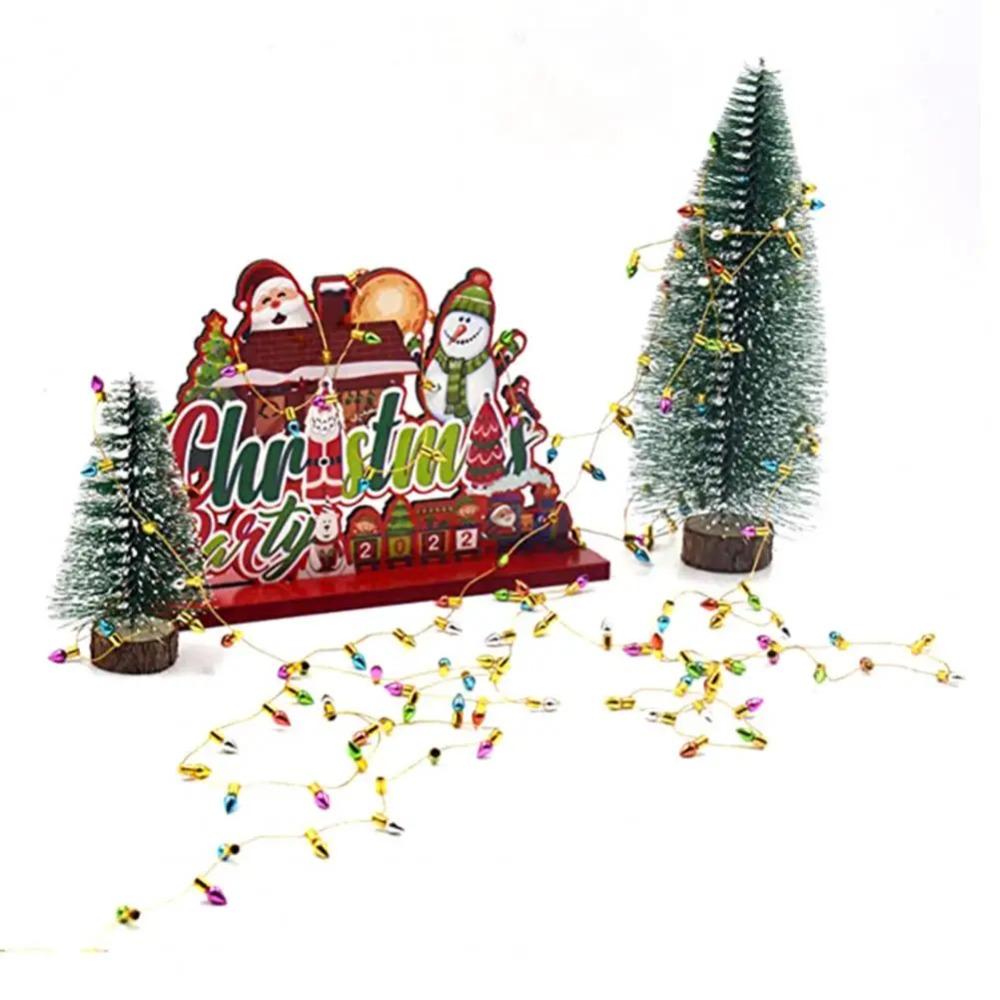Colorful Fake Light String 5M Christmas Light Bulb Beads  Xmas Tree