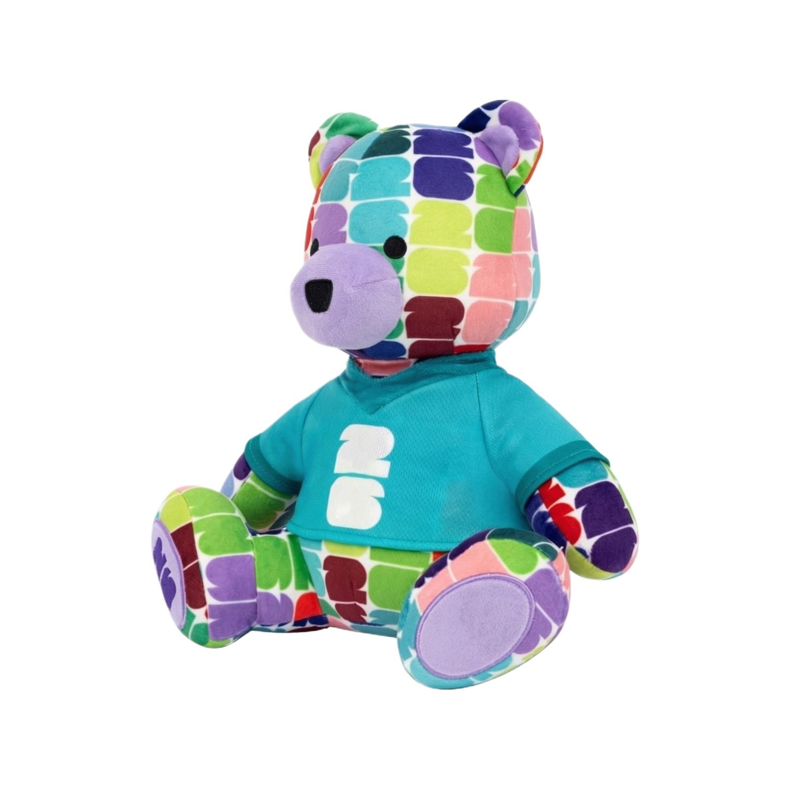 

Colorful Bear Plush Toy -Colored Bear MulticolorBear Doll Floral-Patterned Bear Plush Toy One Size