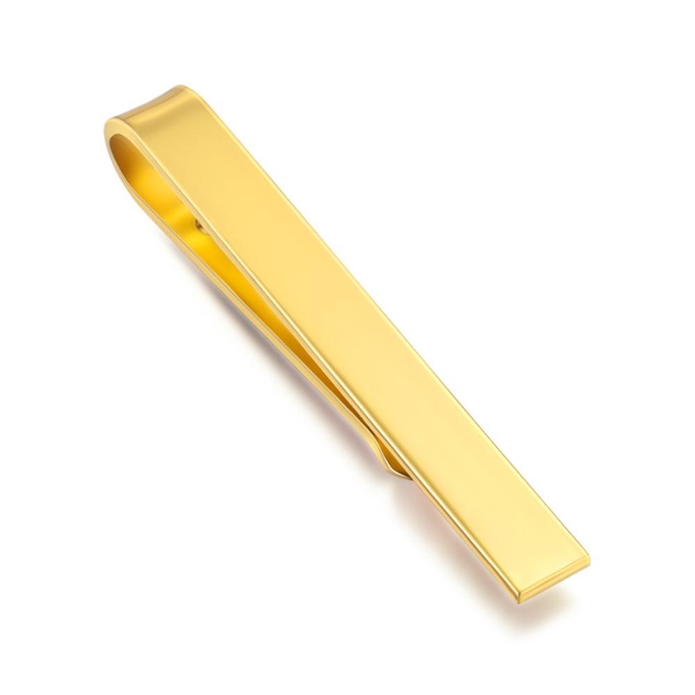 3Pcs Classic Tie Clip Silver Gold Black Tie Clips Metal Simple Tie Clips for Men 1.69in Gold Tie Clip for Men Daily Life