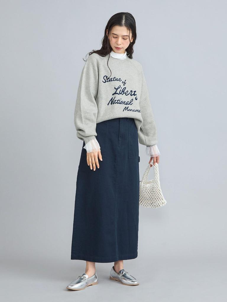 Cohen Message Logo Jacquard Knit 76306420188 1970 L DK.GRAY(19)