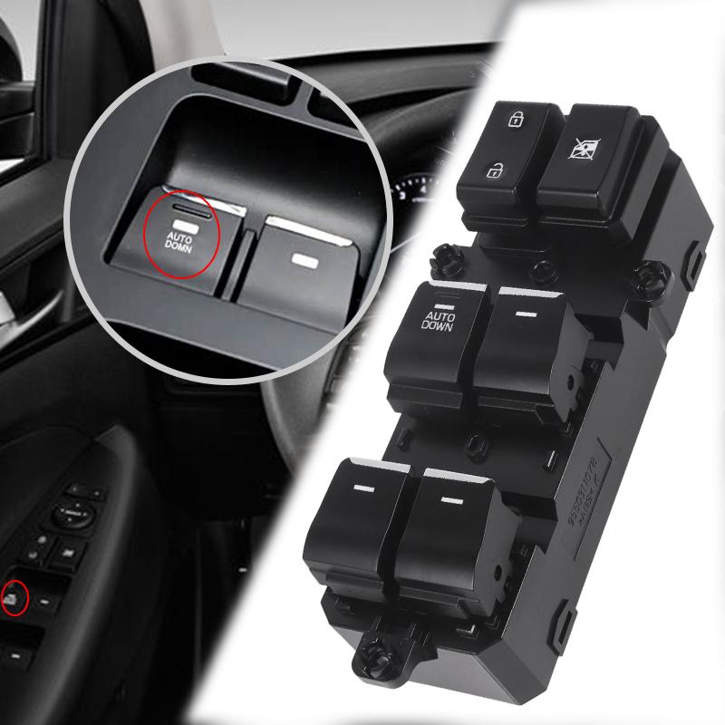 LHD Front Left Power Window Switch Button 18 P 93571-D3050 For Hyundai Tucson 2015 2016 2017 2018   93571D3050