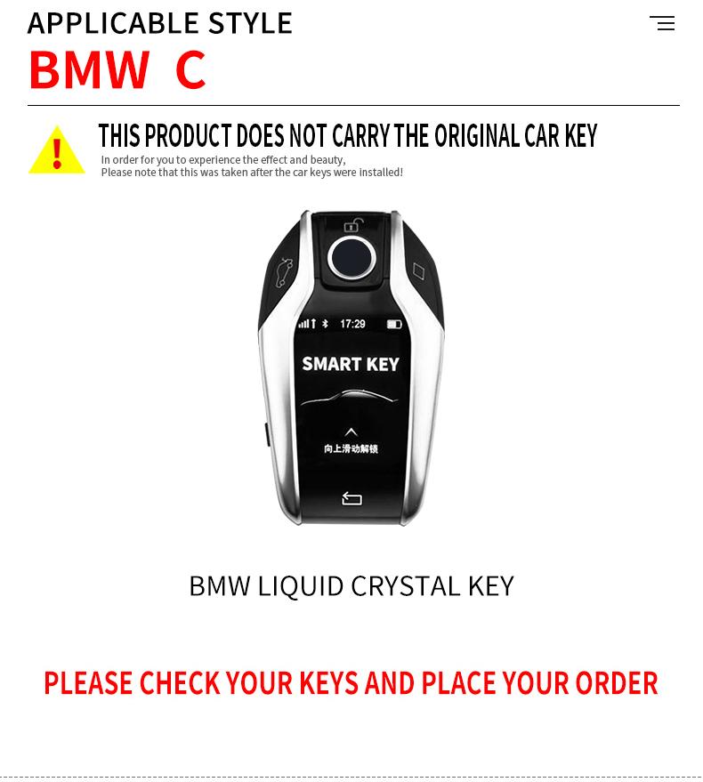 Zinc Alloy Car Key Case Cover Shell Fob For BMW G05 X5 G30 G12 G11 G32 G31 5 7 Series I8 I12 I15 G01 X3 G02 G07 Car Accessories