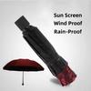 115cm/45.28inch Fashion Simple Umbrella Strong Windproof All Weather Umbrella Large Size 10 Bone Men's Business Umbrella