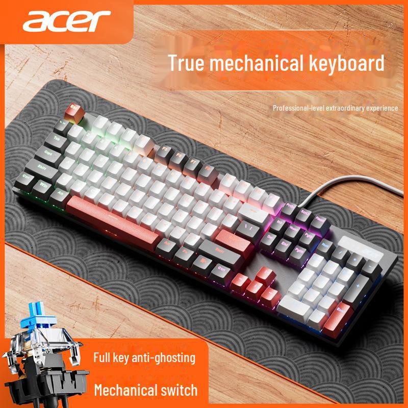 

Механическая клавиатура Acer - Синие, Красные и Коричневые переключатели для Офиса и Игр (Совместимо с настольным ПК и ноутбуком)