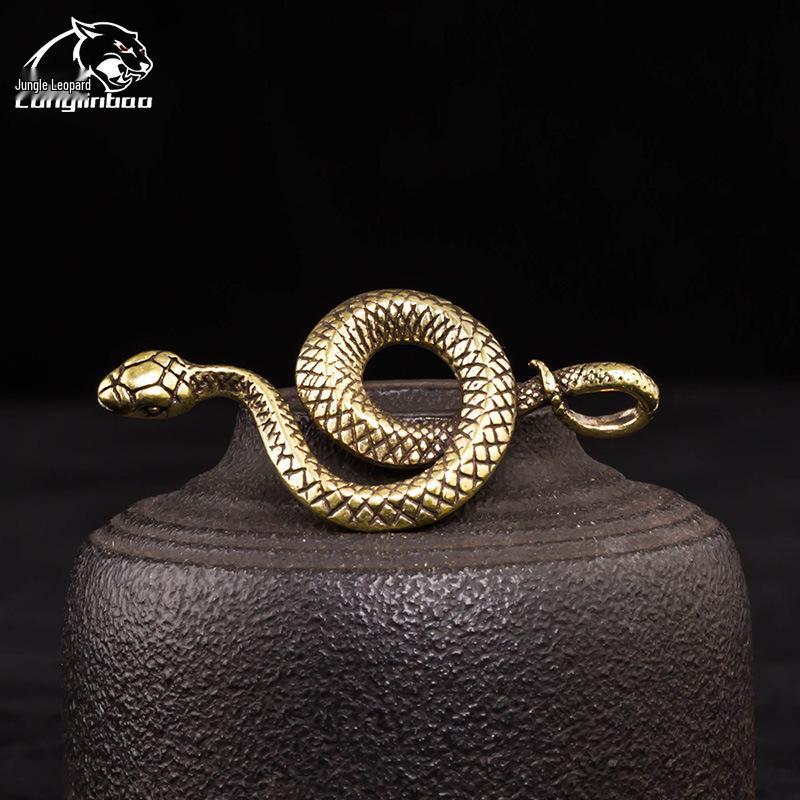 Латунный брелок-подвеска «Джунгли Леопард» Год Быка Зодиак - Креативный подарок