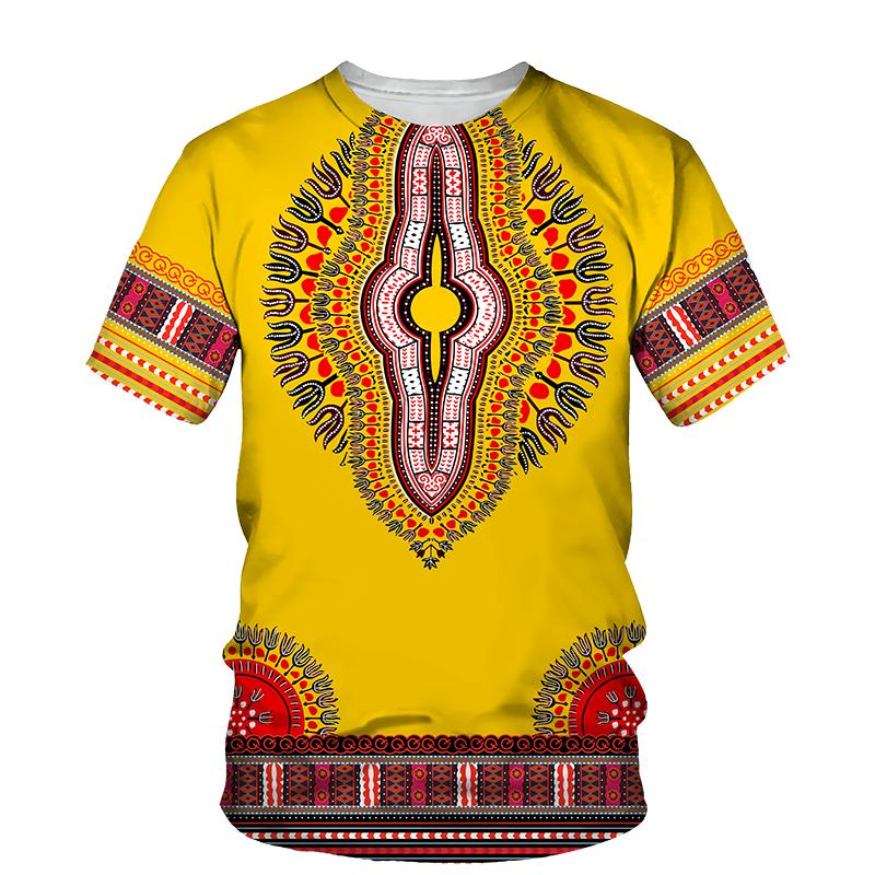 Nation Clothing Kids Retro Round Neck T-Shirt 3D Printing Casual Street Fashion Trend Summer Boys Girl Tops Tees