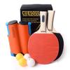 CUESOUL Portable Table Tennis 1 Tennis 2 and 4 Balls Set Net, Rackets, (Orange)