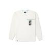Men's New Year Series Chest Pocket Fleece Lined Round Neck Pullover Milk White 10024156-A01