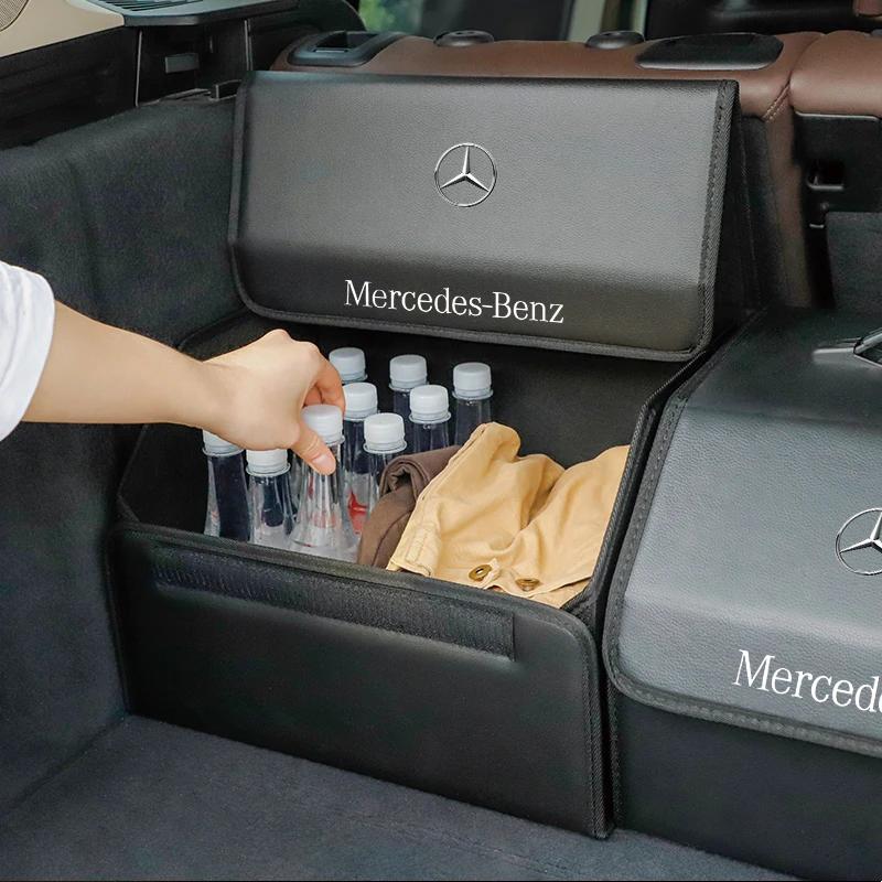 GLC GLB Foldable Car Trunk Organizer Box Storage Tidying Bag For Mercedes Benz AMG W168 W206 W220 W205 W211 W212 W201 W210 W203