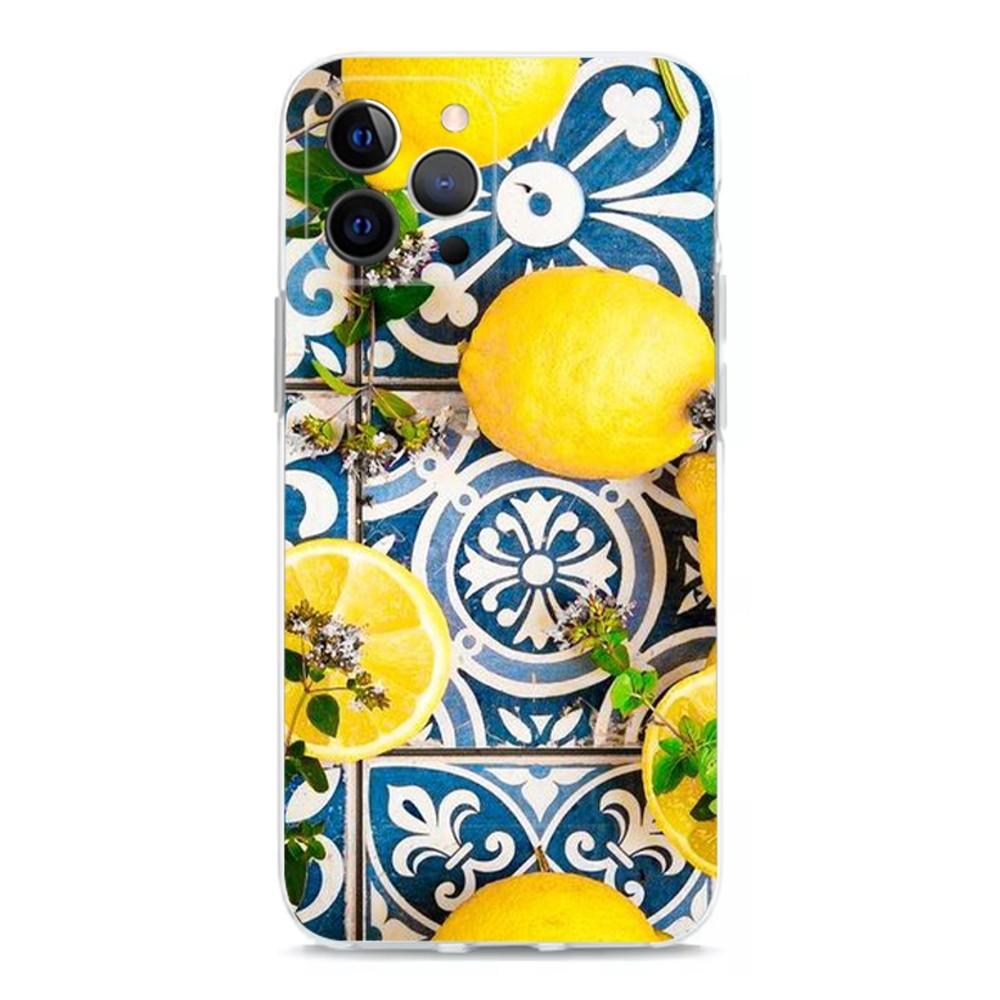 Fruit Mediterranean Lemon Phone Case For iPhone 15,14,13,12,11 Plus,Pro,Max,XR,XS,X,7,8 Plus,SE,Mini Transparent Shell
