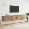 Wall Mounted TV Cabinet Set 3 pcs Artisan Oak Finish 80 x 34.5 x 40 cm