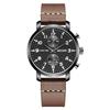 Relojes Hombre Megir 2160 Luxury Chronograph Quartz Watches Custom Logo Leather Men Wrist Watch